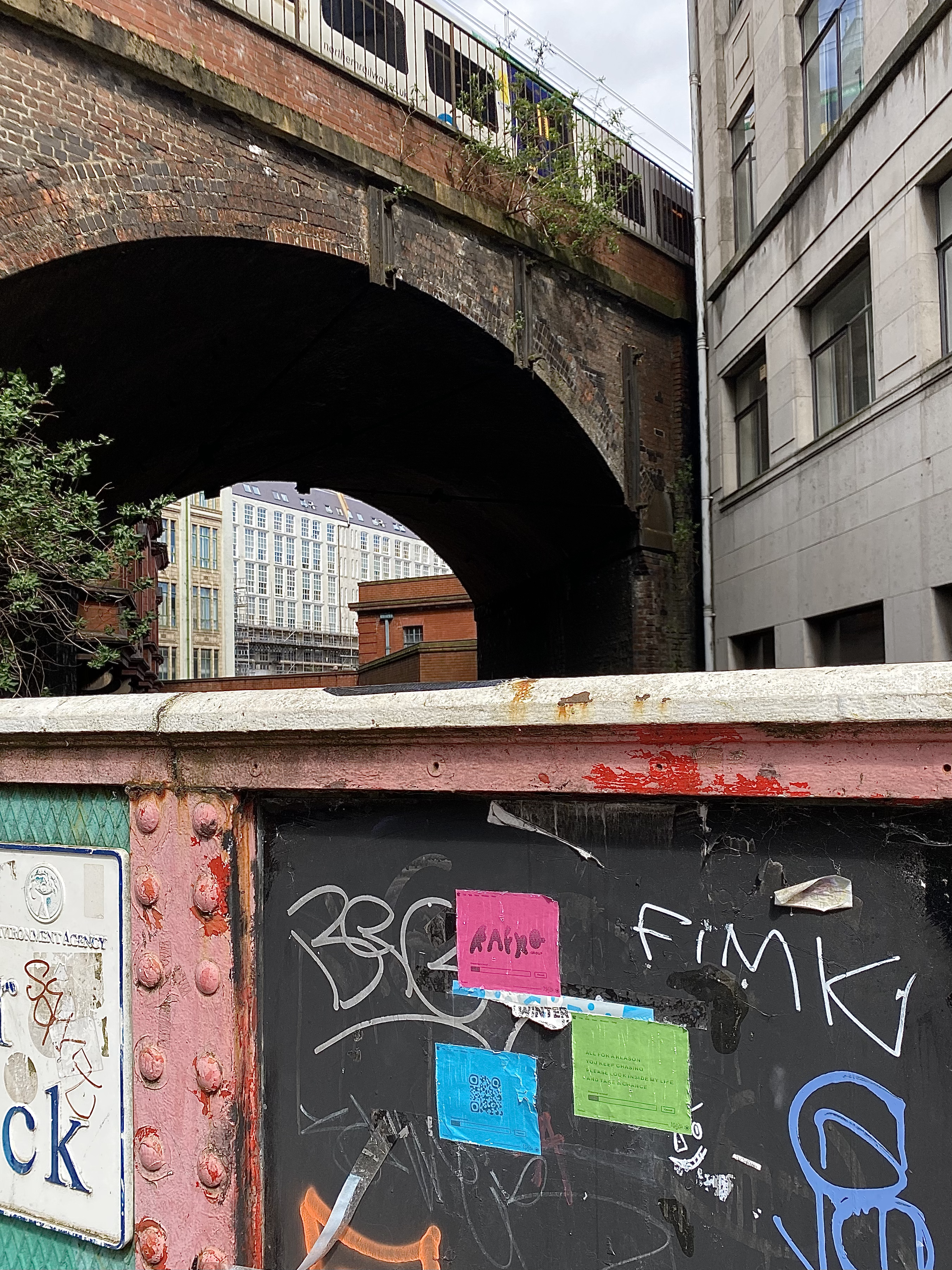 modulation poster pasted on bridge